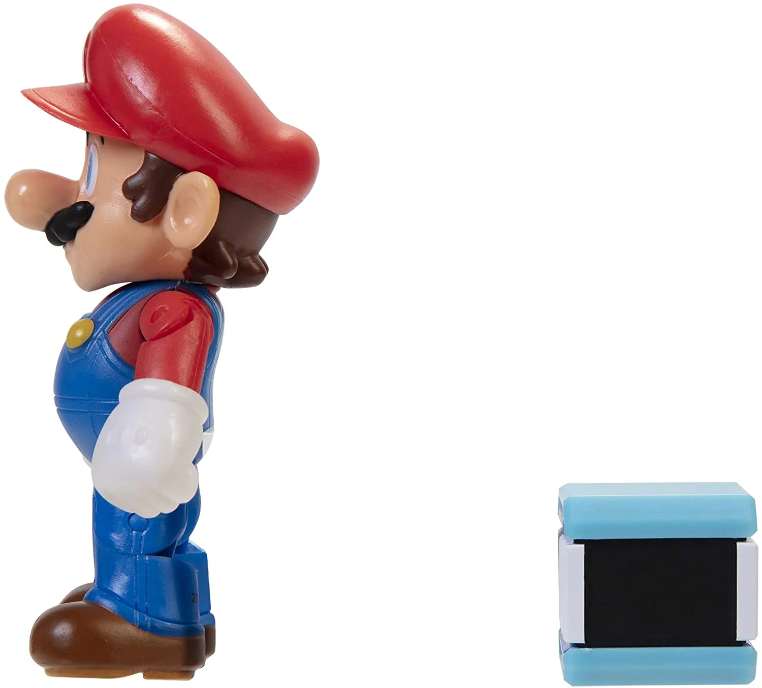 SUPER MARIO Collectible Mario 4" Poseable Articulated Action Figure with POW Accessory - Image 4