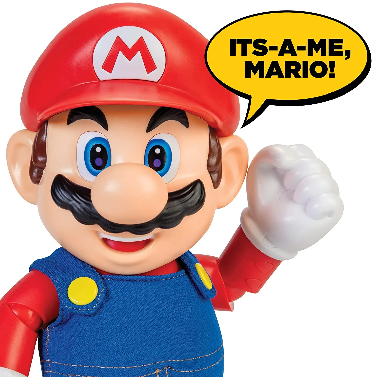 SUPER MARIO It's-A Me, Mario! Collectible Action Figure, Talking Posable Mario Figure, 30+ Phrases and Game Sounds – 12 Inches Tall - Image 3