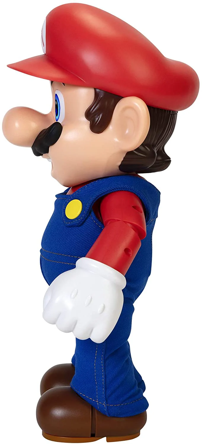 SUPER MARIO It's-A Me, Mario! Collectible Action Figure, Talking Posable Mario Figure, 30+ Phrases and Game Sounds – 12 Inches Tall - Image 8
