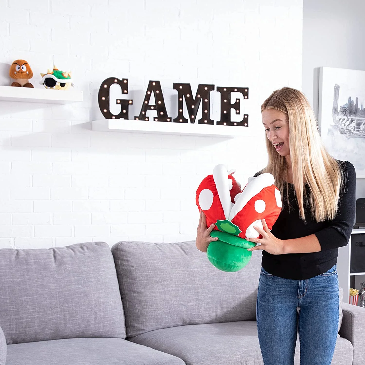 Super Mario Piranha Mega 15" Plush Stuffed Toy - Image 6
